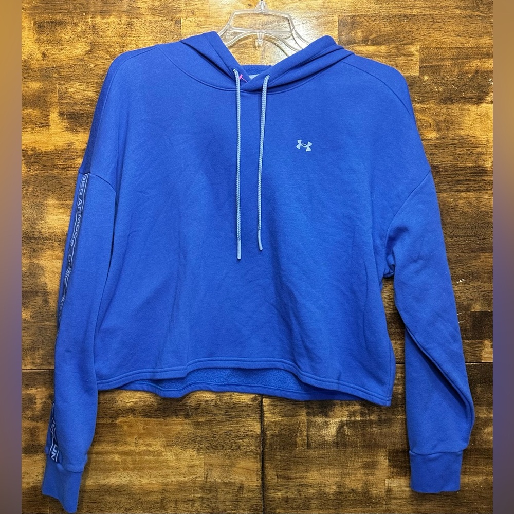 UnderArmour - Ladies Cropped Hooded Sweatshirt - Purple - XXL